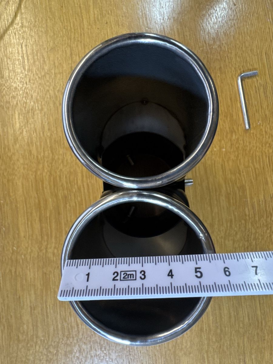 Sistemi di scarico: Doppelauspuff Endrohr Chrom Schwarz Universal – Nuovo e nell'imballaggio originale da Ehrendingen venduto da Sansav 5