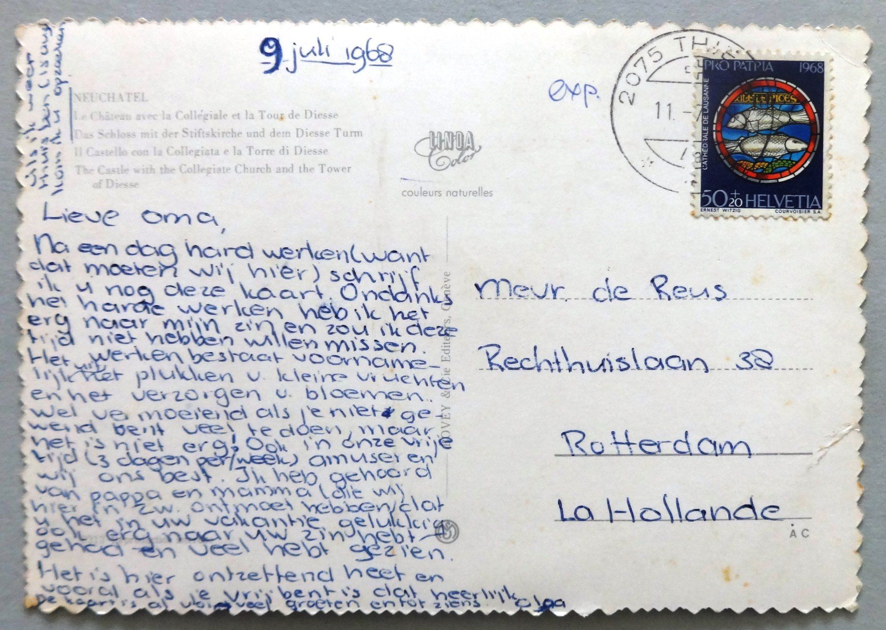 Ansichtskarten: Neuchâtel – Defekt aus Fétigny von Billy2miny 1