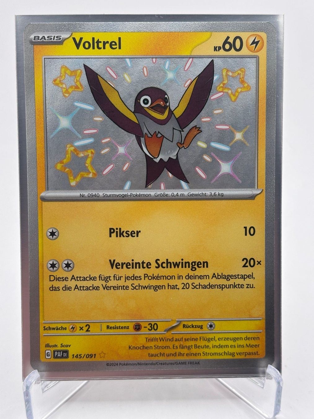 Pokémon Carte collezionabili: Paldeas Schicksale - Voltrel  (PAF 145) - DE – Nuovo (secondo la descrizione) da Allschwil venduto da Bullach