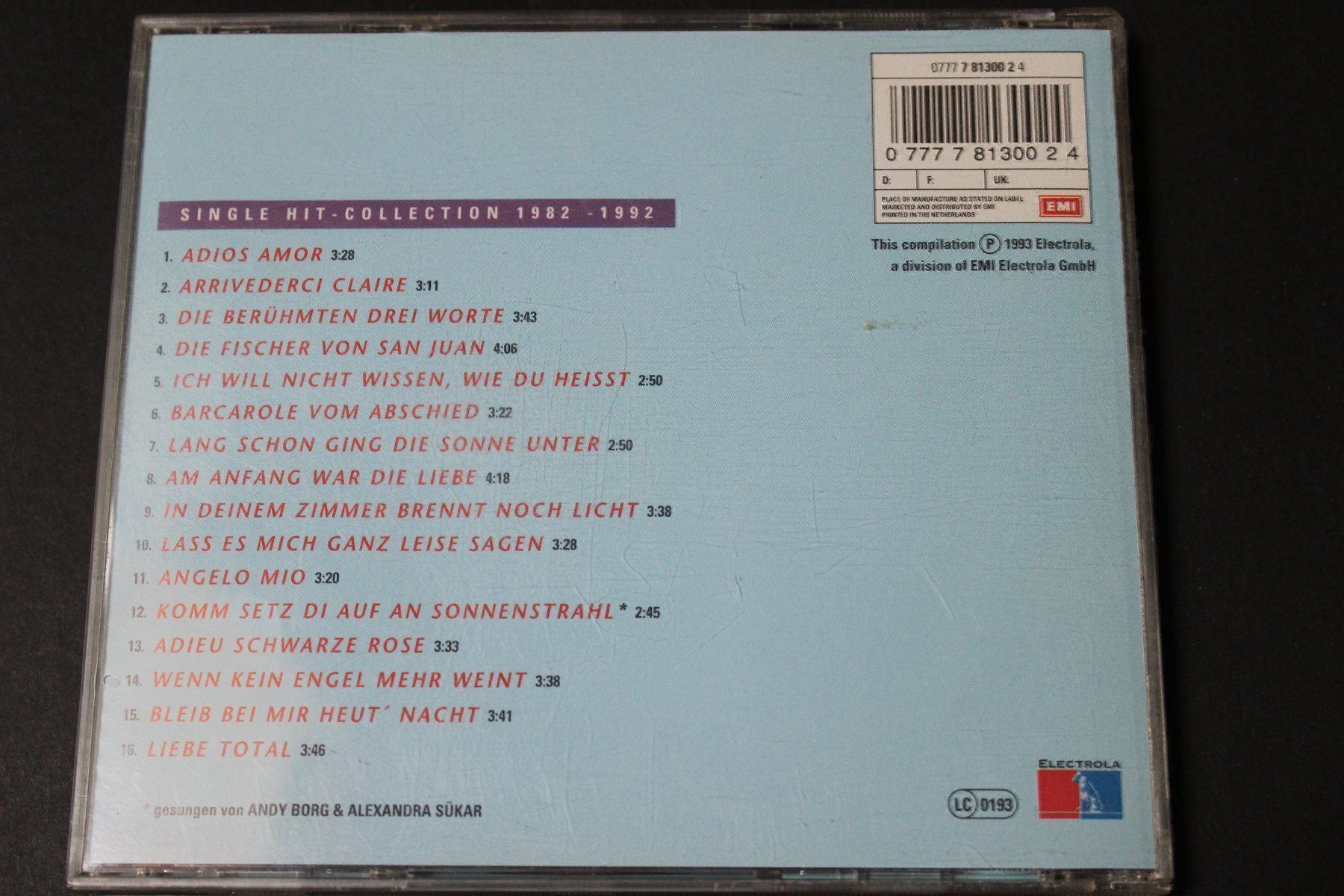 CDs: ANDY BORG - SINGLE HIT COLLECTION CD mit "Adios Amor" – Gebraucht aus Tübach von JamesStone 2