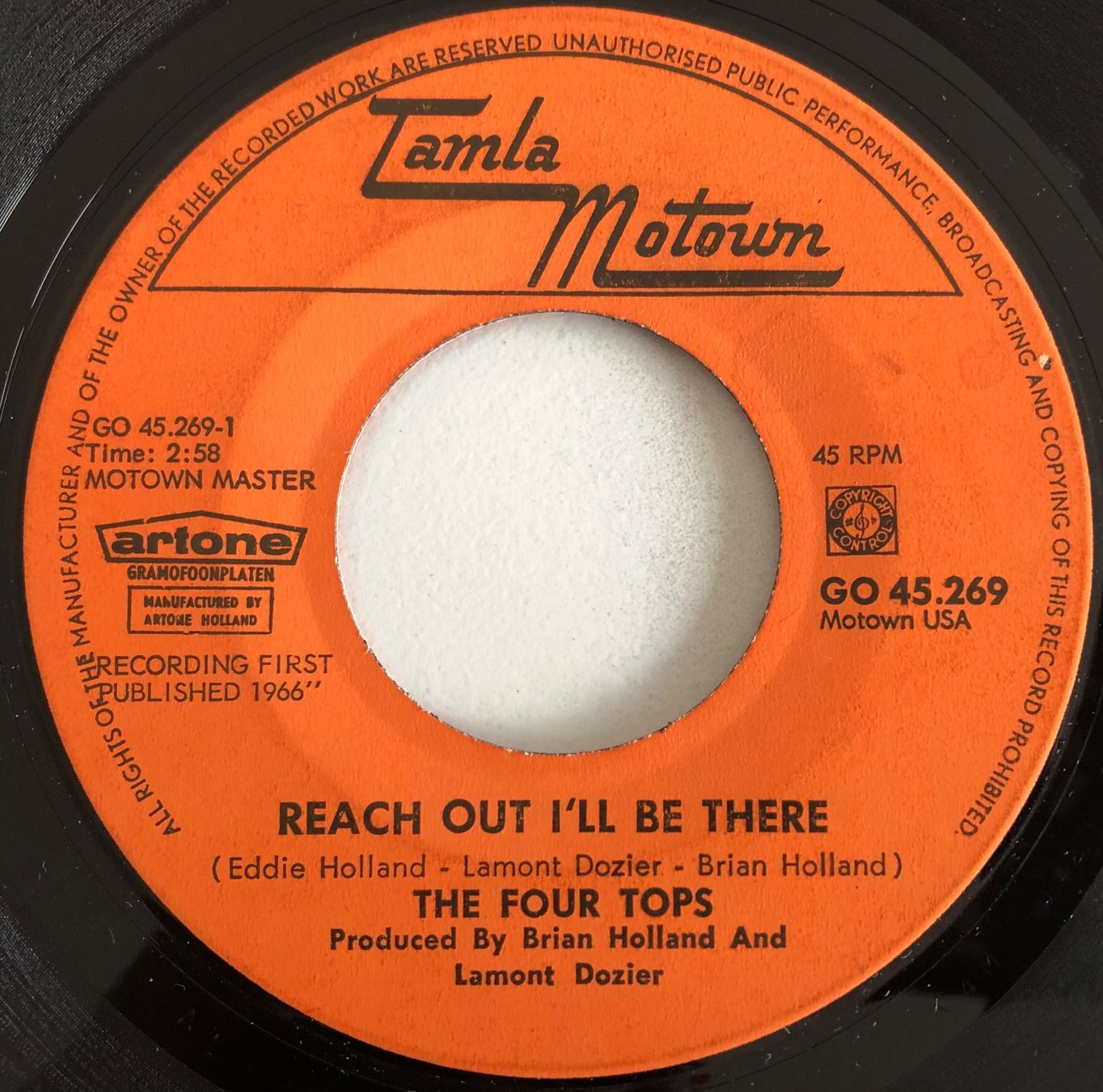 Dischi in vinile: 4 TOPS - REACH OUT I'LL BE THERE – Usato da Poliez-Pittet venduto da Newtown-Records 2