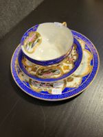 Tee Tasse mit Untertasse und Teller Set Porzellan 100 Jahre