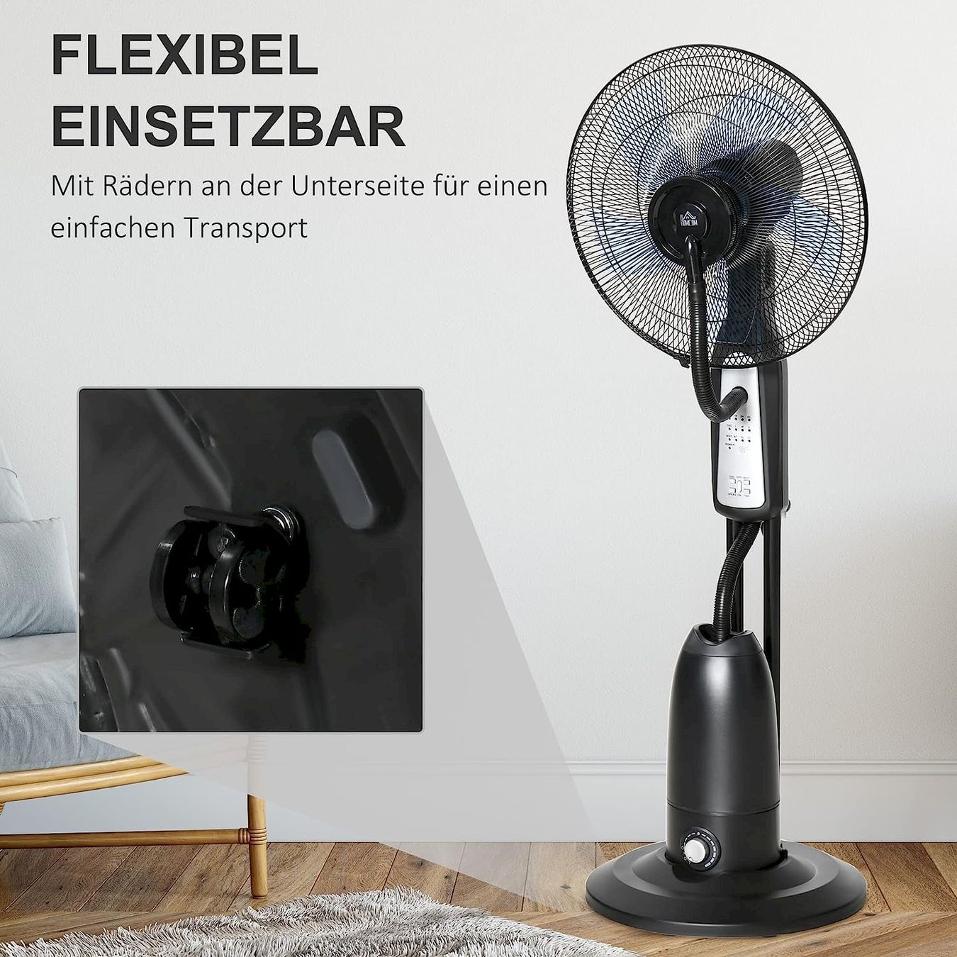 Purificatori d'aria: HOMCOM Standventilator 2,8L schwarz – Nuovo e nell'imballaggio originale da Bottighofen venduto da zaap 6