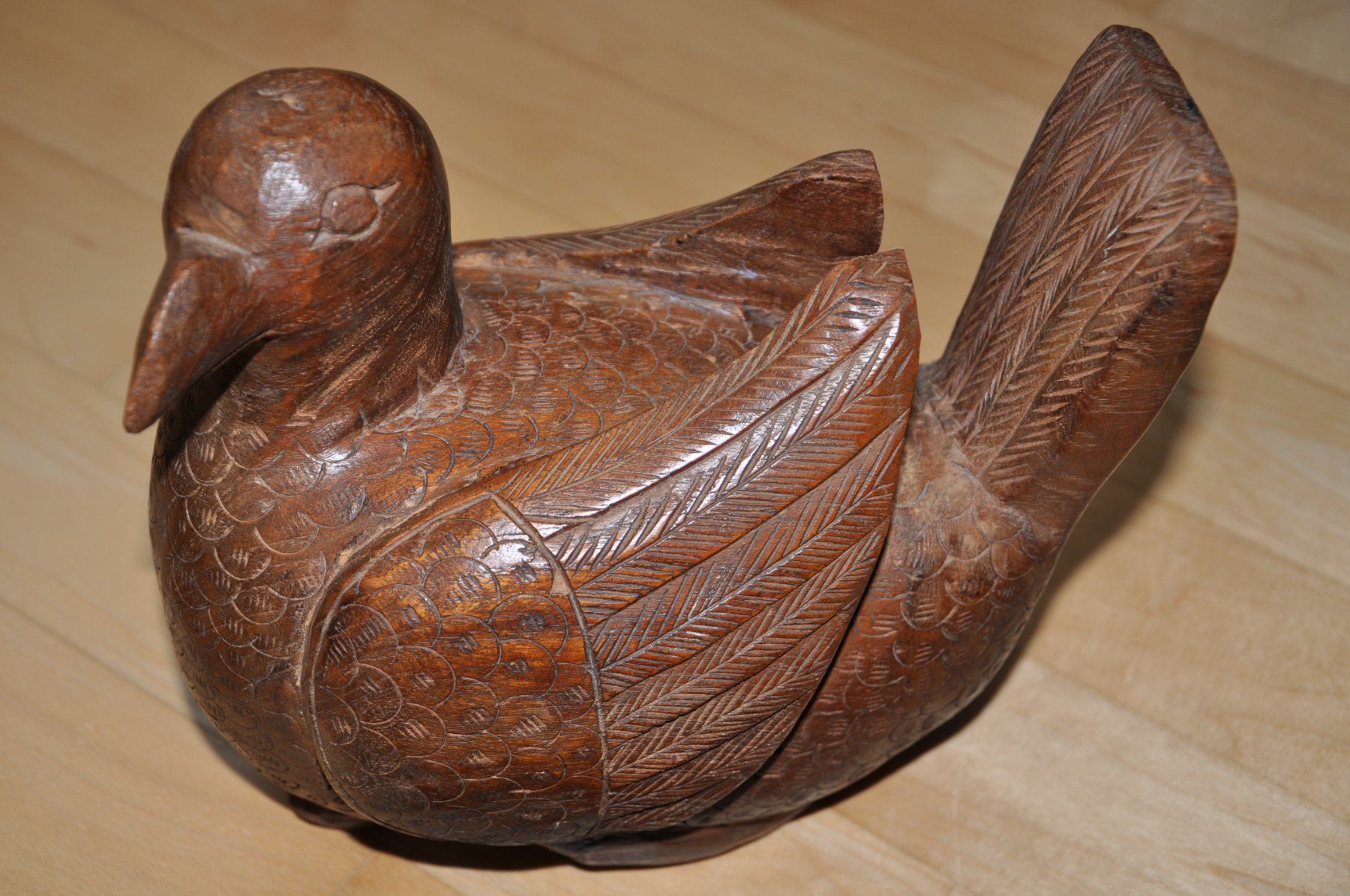 Statuette: Teakholztaube geschnitzt, Handarbeit – Usato da Balterswil venduto da Jolie6 2