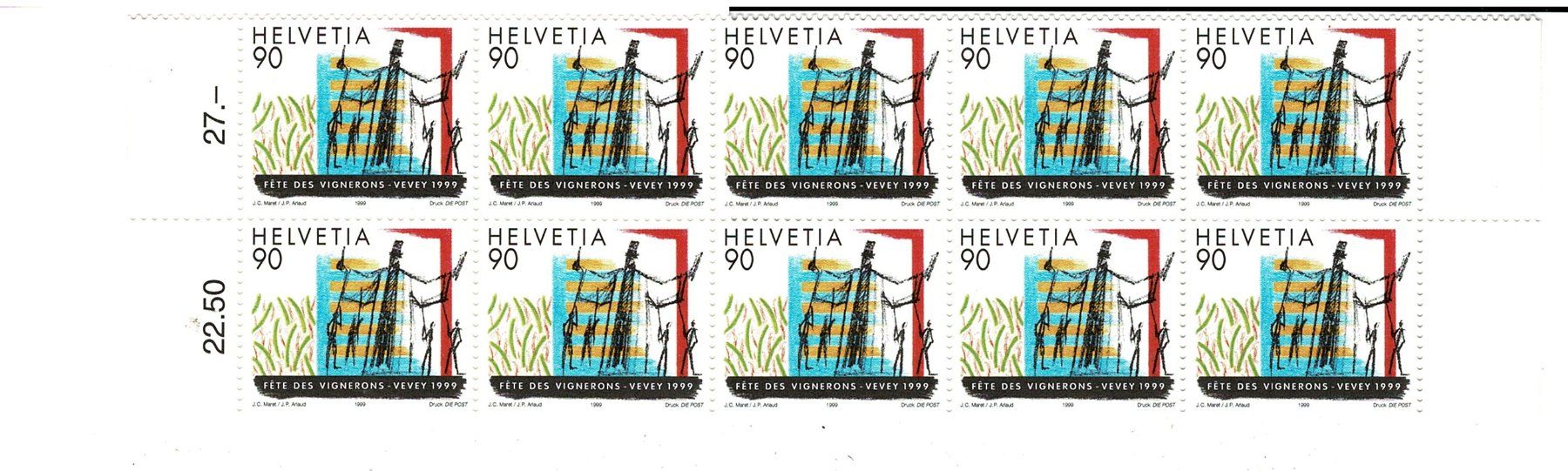 Tutti i francobolli: Fête des Vignerons 1999 1 Heftchen *** – Nuovo (secondo la descrizione) da Lausanne venduto da Whorvath