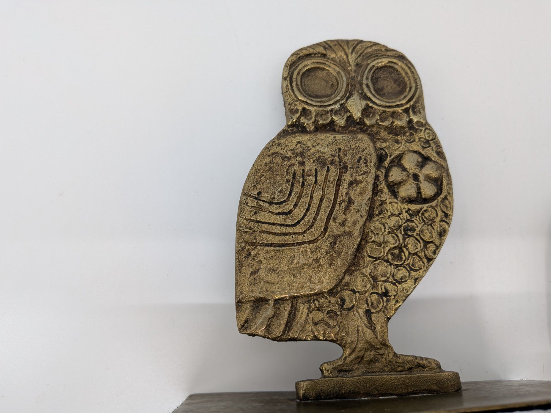 Statuette: 2 Steinlin Eulen Buchstützen aus Messing – Usato da Emmen venduto da magelan 3