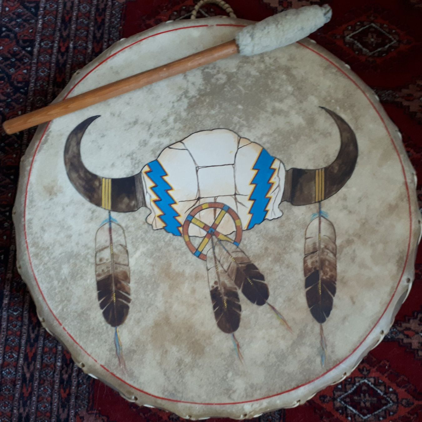 Strumenti musicali: Trommel handbemalt mit Schlegel – Usato da Kerns venduto da KIRSCHE06