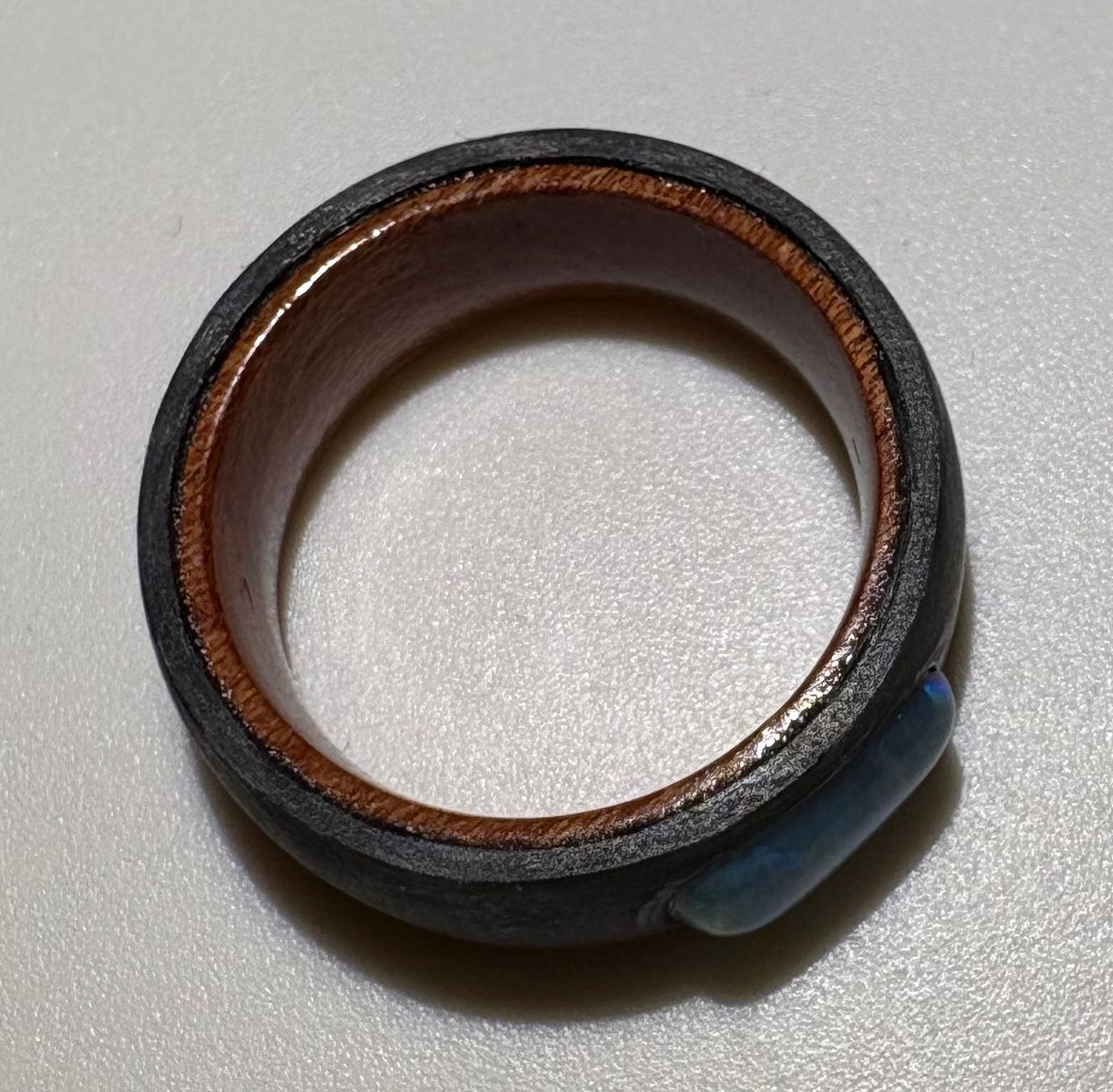 Anelli: Opal Ring Holz/Carbon, Gr.55 Lightning Ridge Australien – Nuovo (secondo la descrizione) da Wilen b. Wil venduto da Tschirio 6