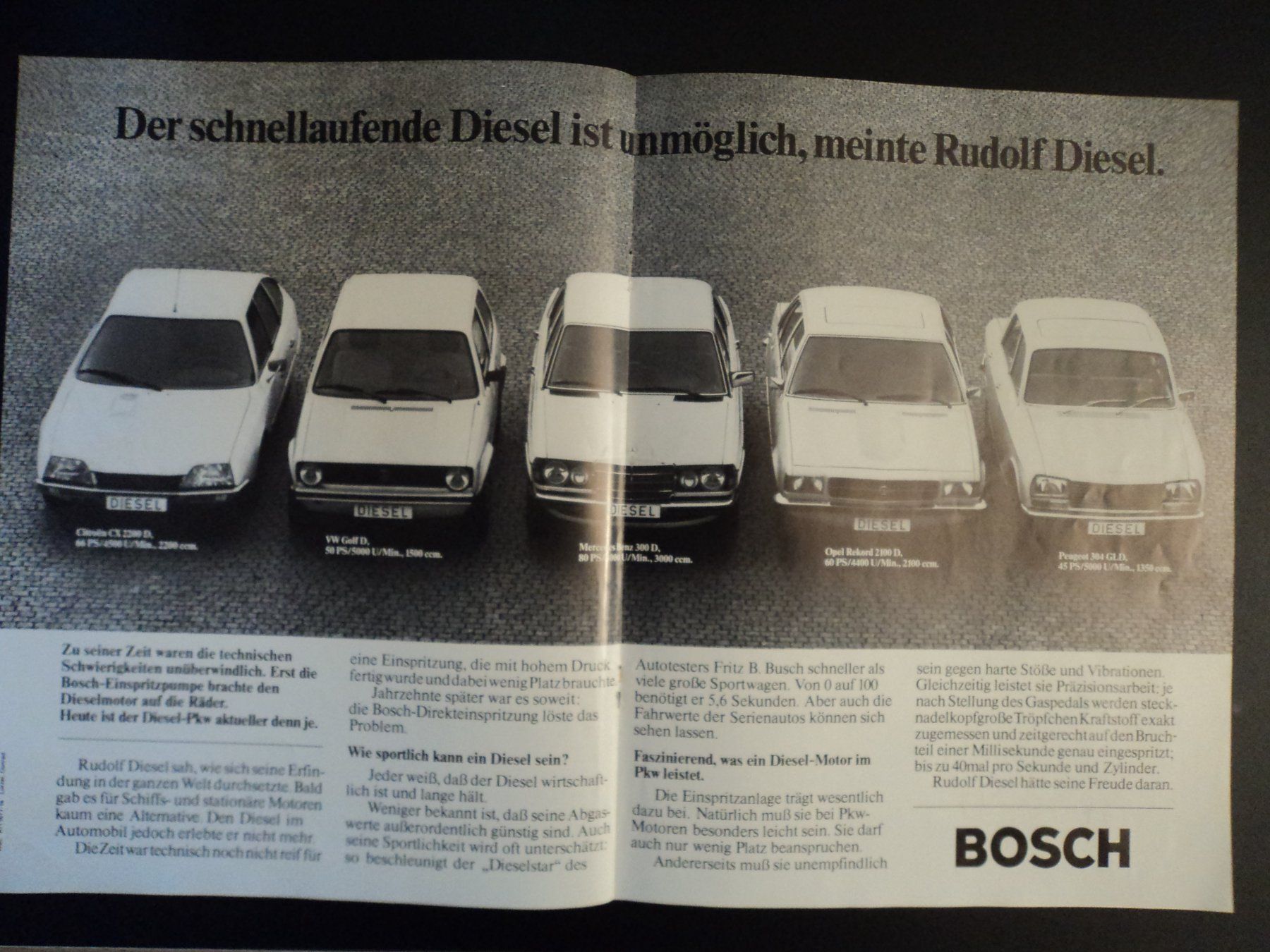 VW Documenti: Prospekt Werbung Bosch 1977 – Usato da Schwarzenburg venduto da modelCARama