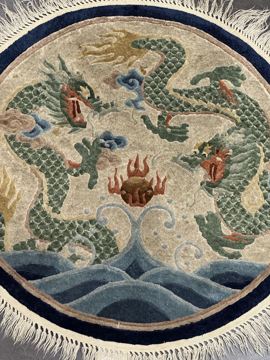 Tappeti: Runder chinesischer Teppich mit Drachenmotiv – Usato da Liestal venduto da nani054