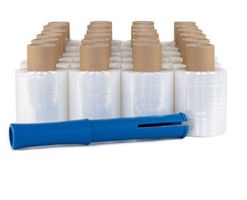 40 Rollen Mini Verpackungsfolie mit 1 Abroller, Stärke 23my