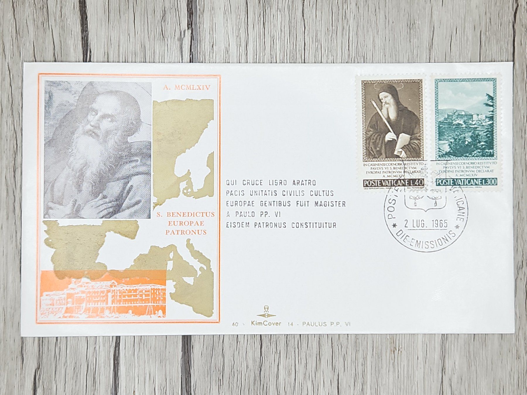 Tutti i francobolli: CL14 Enveloppe + Timbre Vatican 1965 – Usato da Cousset venduto da Patrick_Collections