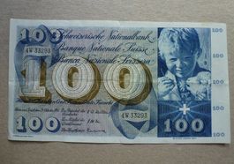 Schweiz ++ 100 Franken 25. Oktober 1956