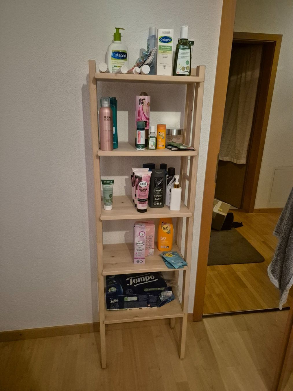 Schmales Holzregal mit 5 Ablagen, ideal für Bad oder Küch... (Gebraucht ...