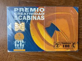 Telefonkarte Spanien, Premio Creatividad, originalverpackt