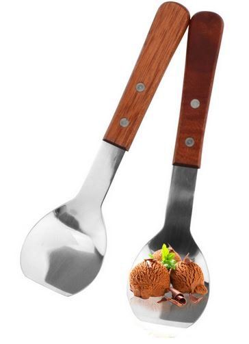 Cucchiai: Italienischer Eisportionierer m Holzgriff, 1 Eislöffel,Glace – Nuovo e nell'imballaggio originale da Illnau venduto da claud200