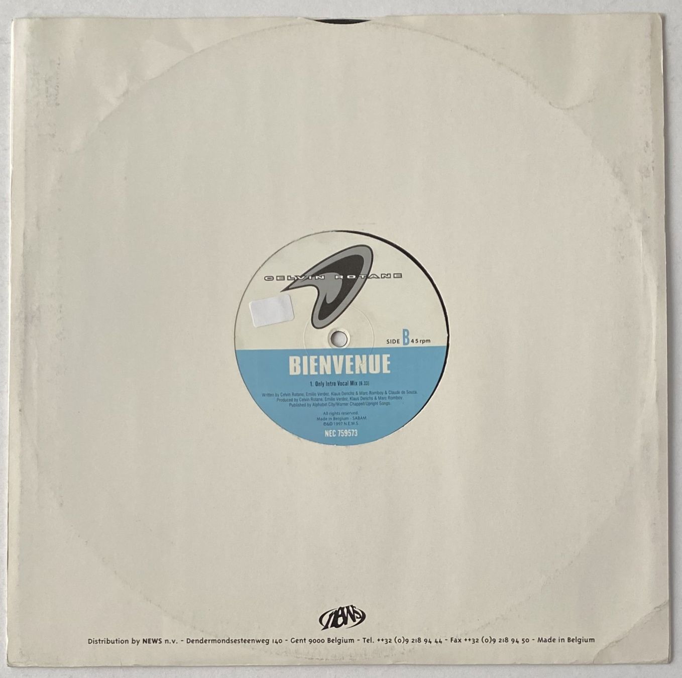 Dischi in vinile: Celvin Rotane, Bienvenue (Trance) – Usato da Flums venduto da Empe1 1