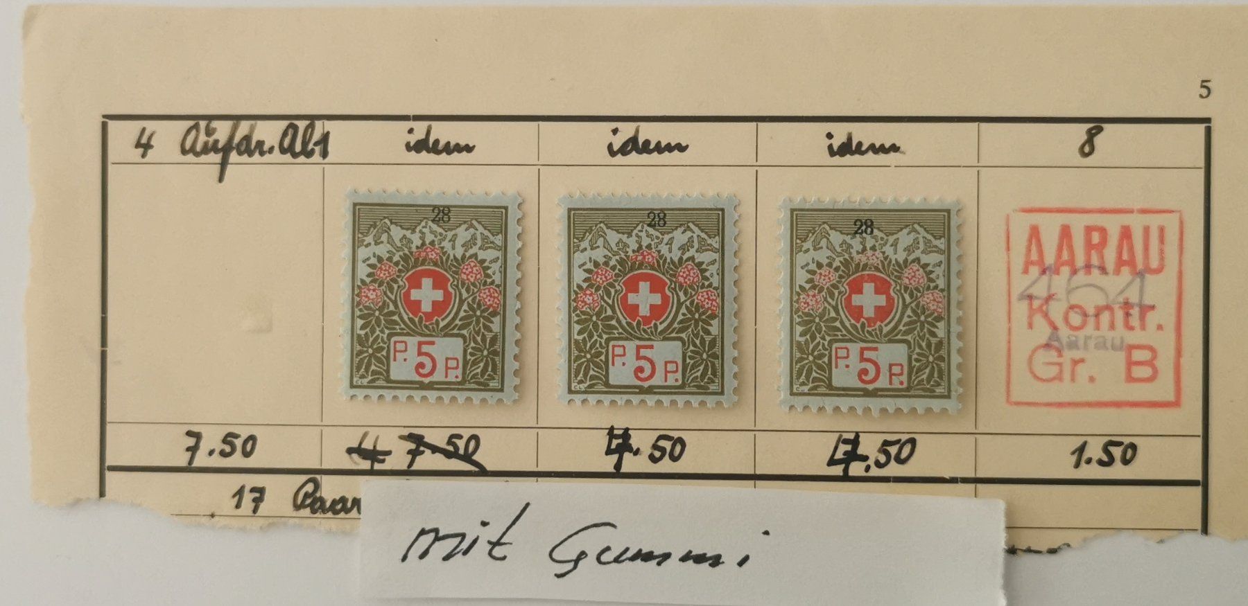Alle Briefmarken: 1927** – Neu (gemäss Beschreibung) aus Aadorf von Chnorli-Furz