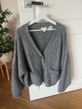 H&M Strickjacke, Grau, Grösse M