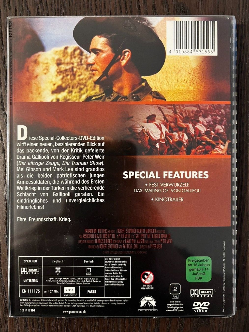 Tutti i DVDs: Gallipoli – Usato da Zürich venduto da FilmFreunde 1