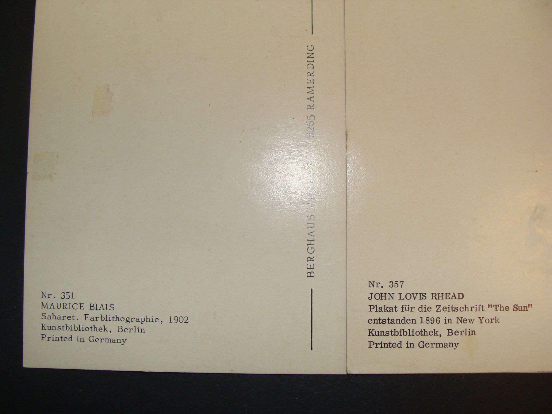 Cartoline postali: 2 ANSICHTSKARTEN MIT JUGENDSTIL SUJET – Usato da Bern venduto da zilicchio 1
