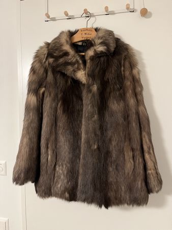 Echte Pelzjacke mit Kragen, Damen, Gr. 44, Herbst/Winter 