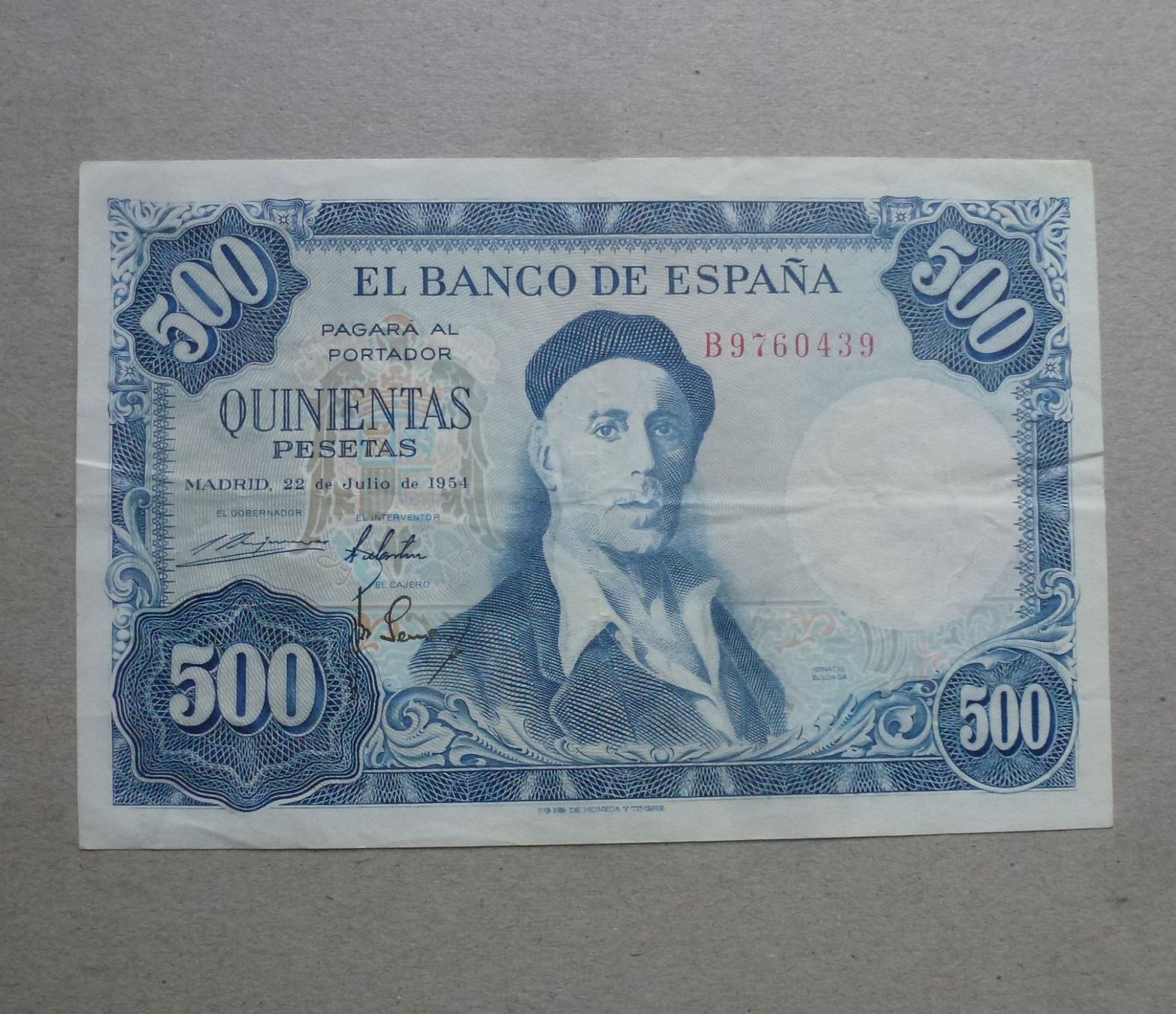 Banconote: Spanien ++ 500 Pesetas 1954 – Usato da Walkringen venduto da Casablanca777
