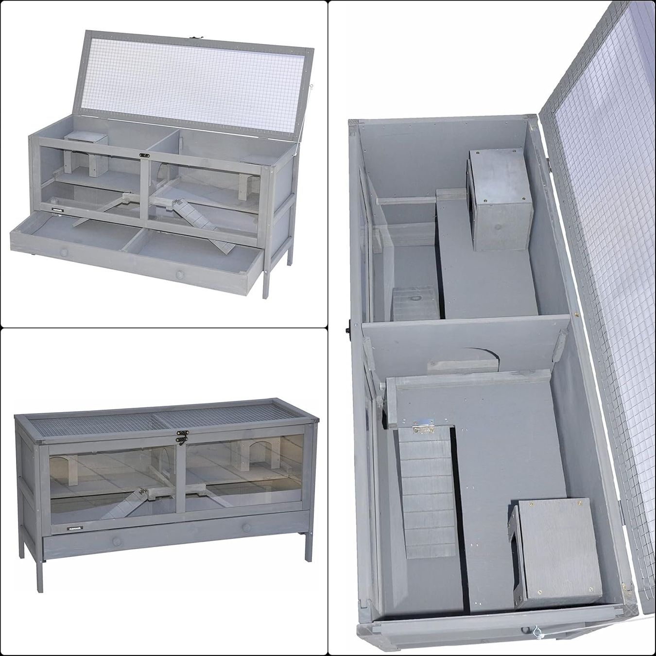 Gabbie, trasporto & Sicurezza: nanook Hamsterkäfig 92x38x48cm grau – Nuovo e nell'imballaggio originale da Bottighofen venduto da zaap 6