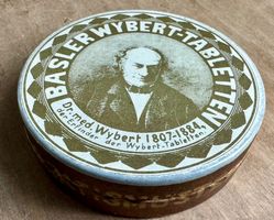 Alte Blechdose Basler WYBERT Tabletten antik