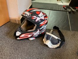 Motocross Helm inkl. Brille