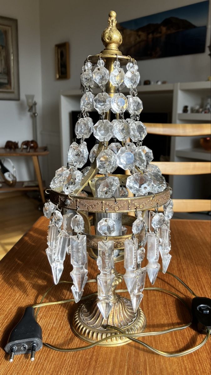 Lampes: Antike Kristall-Tischlampe – D'occasion à Zürich par sab_mfq5