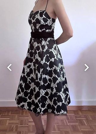 Cocktailkleid Schwarz-Weiss Gr. 36