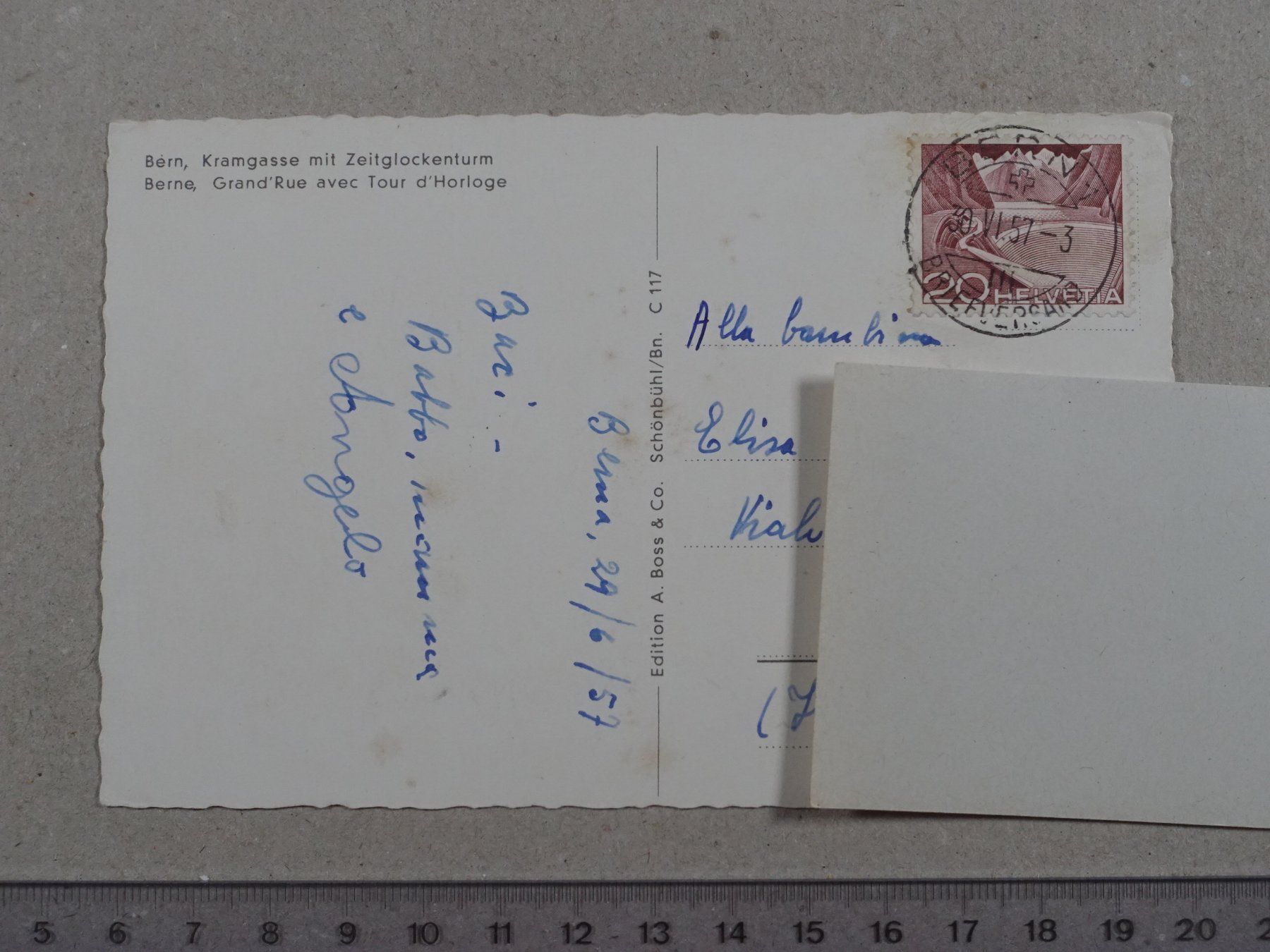 Cartoline postali: Bern, Kramgasse, 1957 – Usato da Lenzburg venduto da fh1 1