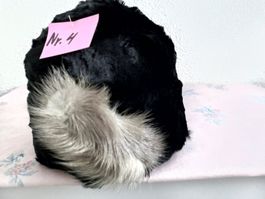 Nerz Fell Damen Kappe Mütze mit weiss Nr.4 54cm Div. Artikel