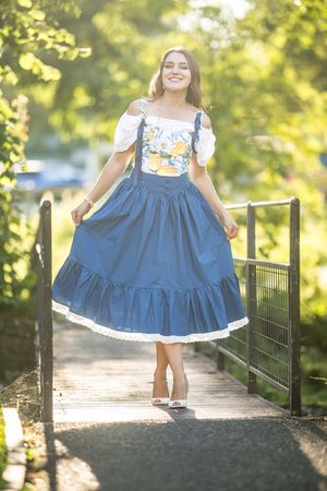 wunderschöner blauer Rock retro vintage Style S