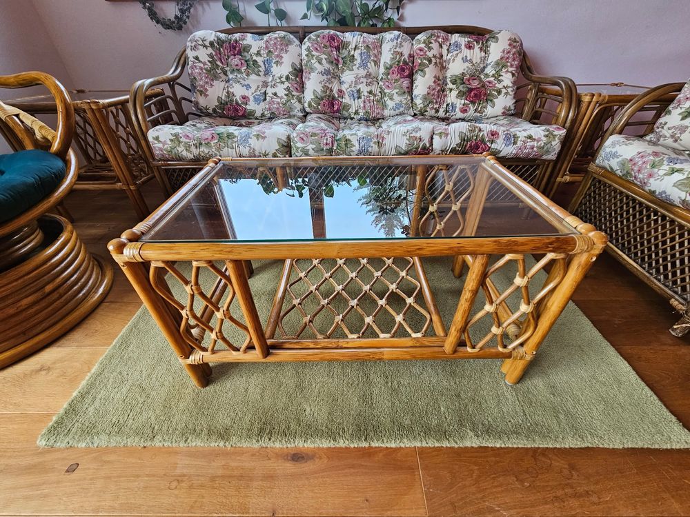 Bambus Rattan Sitzgruppe Lounge Kaufen auf Ricardo