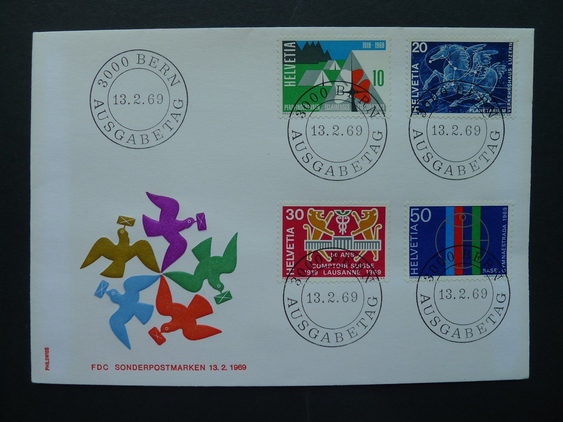 Tutti i francobolli: 1969 Nr. 461-464 auf FDC – Usato da Dagmersellen venduto da wyss1982