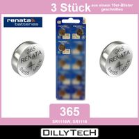 Renata 365 SR1116W Knopfzellenbatterie - 3 Stk.