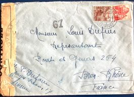 1941 - Zensurbrief / Genéve nach Bron ( Frankreich )