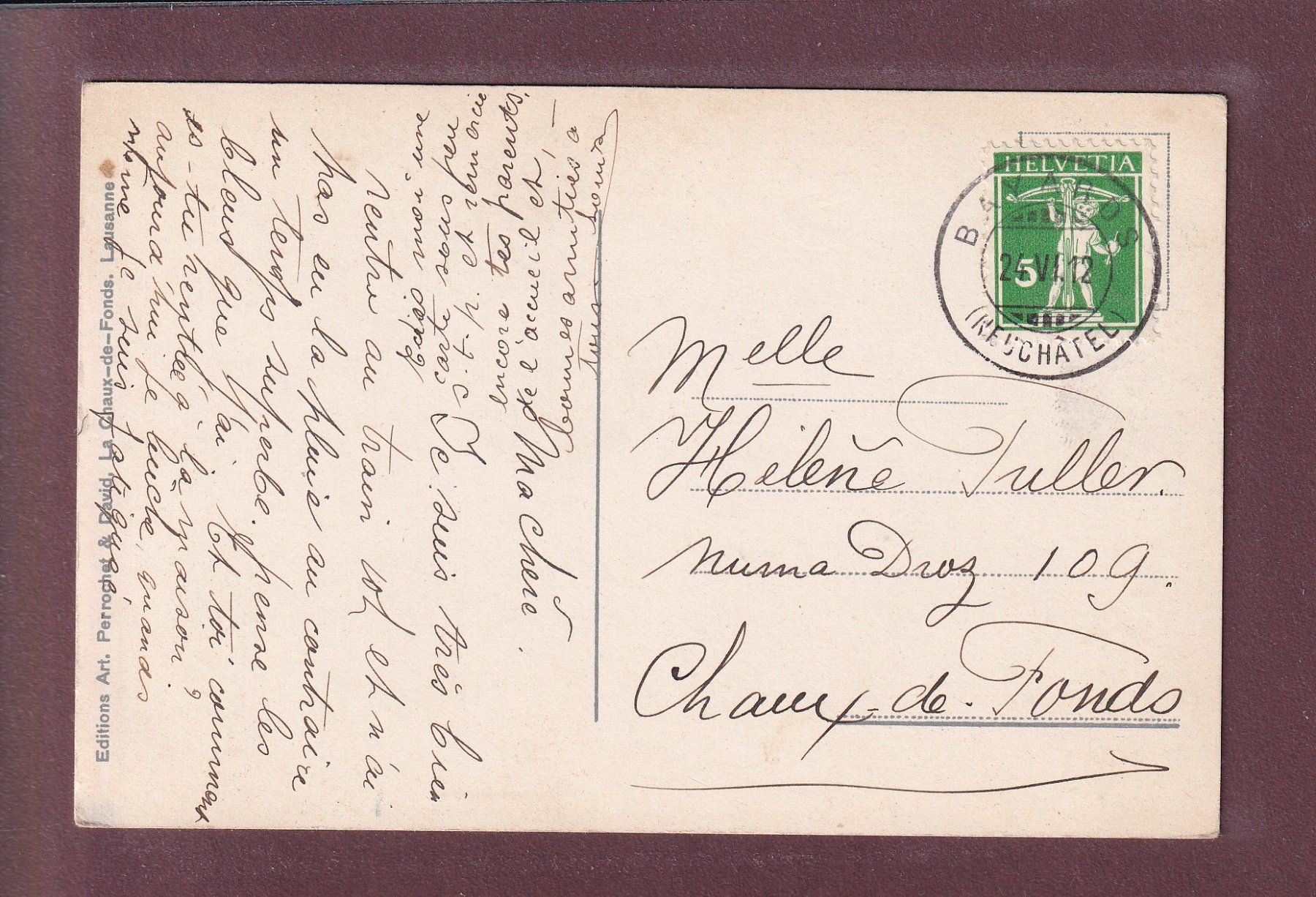 Ansichtskarten: BARQUE DU LEMAN - Cygnes - 1912 – Gebraucht aus Pully von nicecards 1