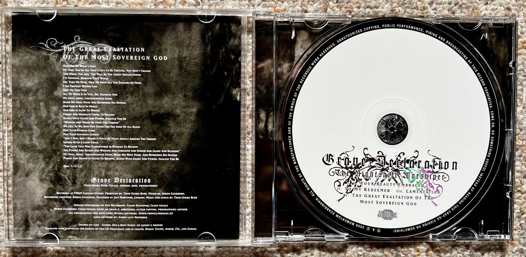 CD: CD Grave Declaration – The Nightshift Worshiper TOP lim.850 – Usato da Unterseen venduto da vinylmore 1