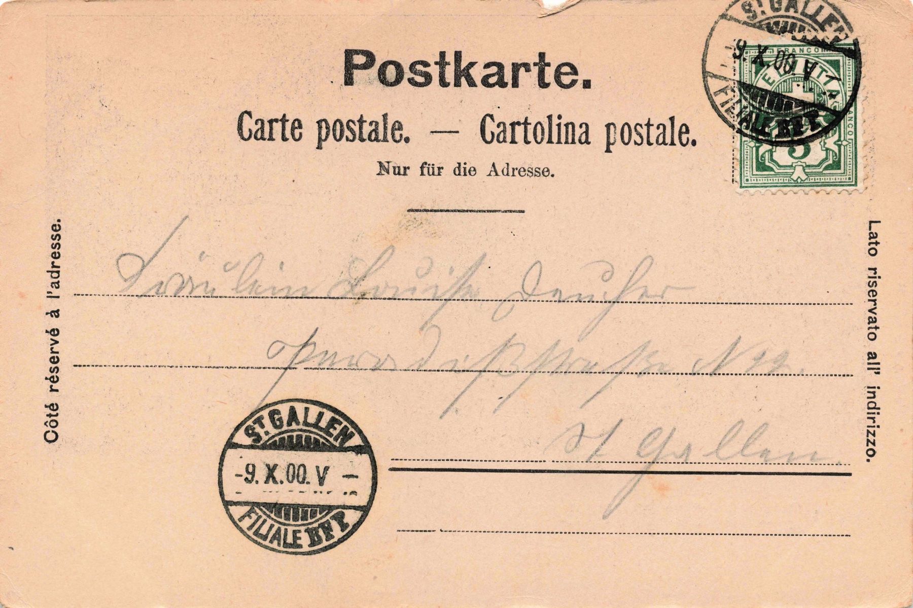 Cartes postales: Gruss aus St. Gallen Totalansicht – D'occasion à Biasca par Blenio71 1