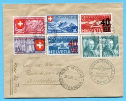 Brief Swissair Europaflug West 1939 nach Paris