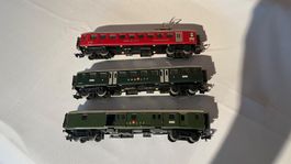 Märklin H0, Blech Schnellzug der SBB best. aus 3 Wagen
