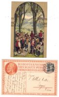 Carte de la Fête Nationale 1918 (Image 2)  cachet 1,VIII,18