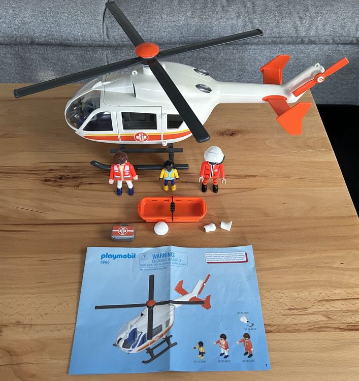 PLAYMOBILu00ae SWAT Rescue Helicopter Playset