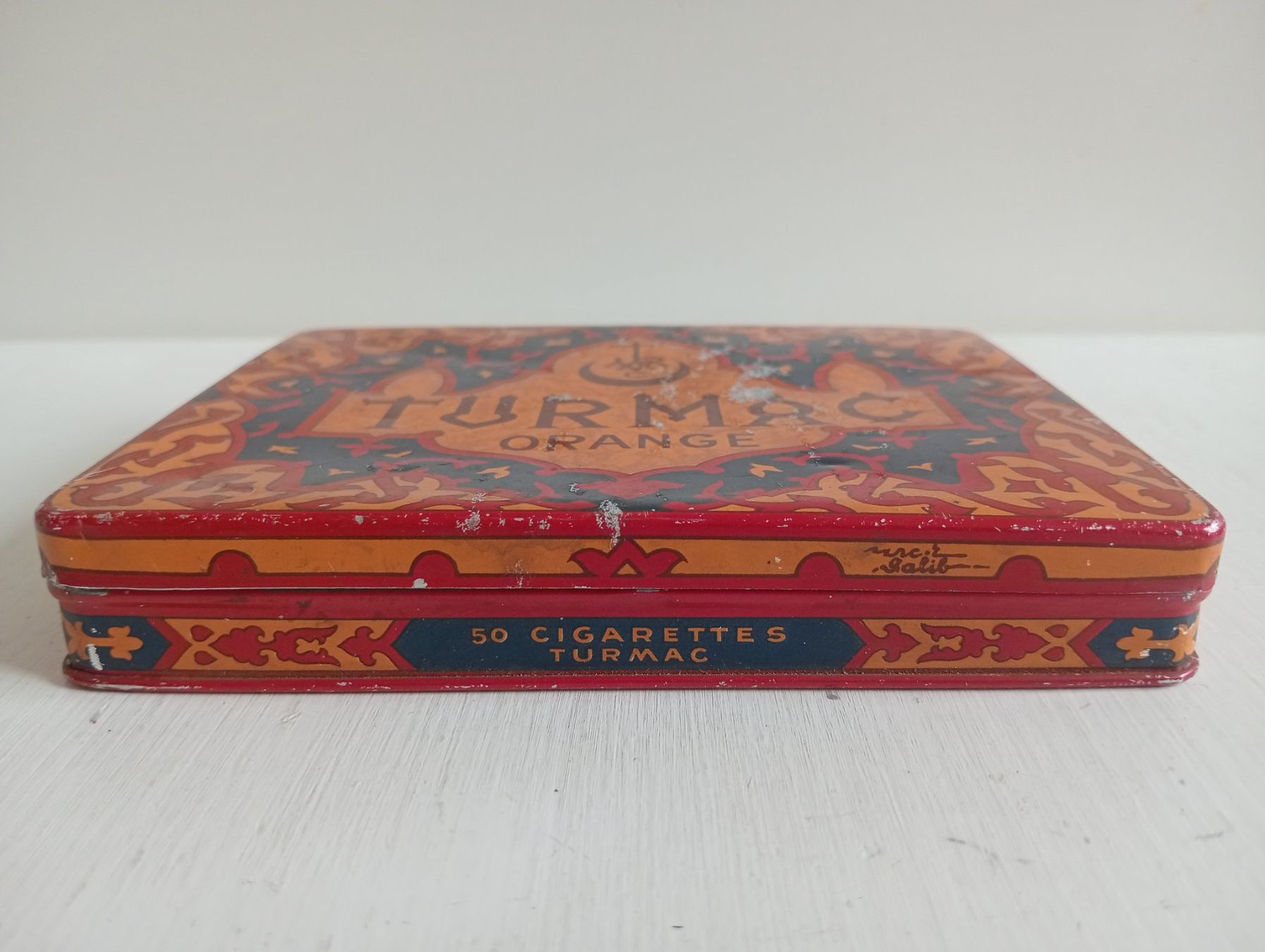 Dosen: Alte Vintage Blechdose Turmac Orange Zigaretten Blech Dose – Gebraucht aus Allschwil von Evgeniia78 5