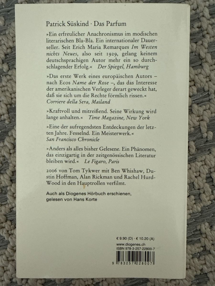 Libri: Patrick Süsskind - Das Parfum – Usato da Basel venduto da Booksandcards 1