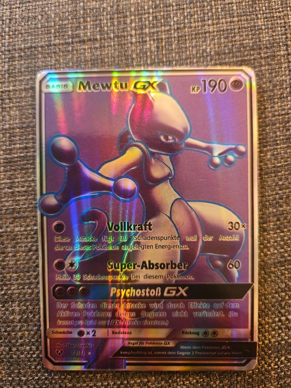 Pokémon Carte collezionabili: Mewtu GX – Usato da Wernetshausen venduto da hollsand