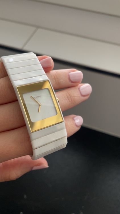 RADO Diastar Damen Uhr Swiss Perlenweiss mit Gold (Gebraucht) in